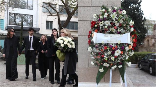 Σε λαϊκό προσκύνημα η σορός της Μαρινέλλας: Με δάκρυα στα μάτια η κόρη και τα εγγόνια της