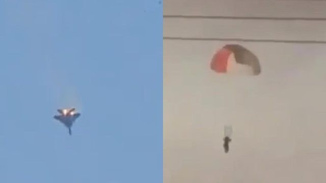 Βίντεο ντοκουμέντο: Καρέ καρέ η στιγμή που οι πιλότοι του αμερικανικού F-15 ανοίγουν τα αλεξίπτωτα και σώζονται από την κατάρριψή του