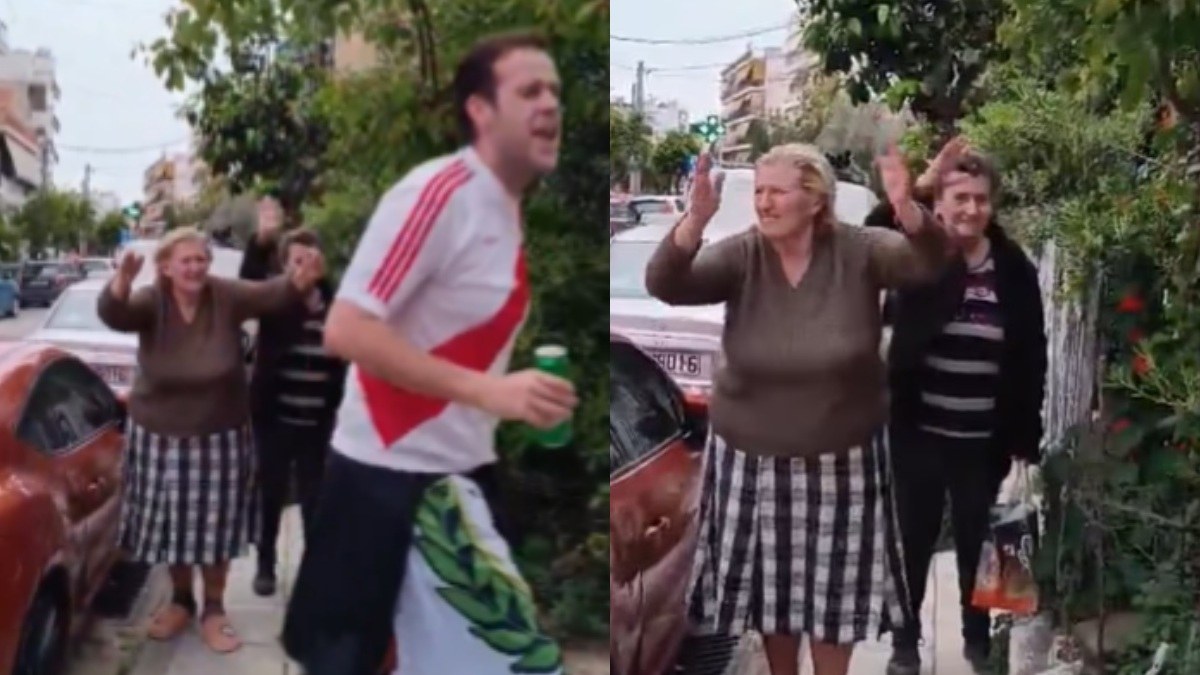 Τρελαμένοι οι Ισπανοί τραγουδούν με Ελληνίδες γιαγιάδες στο δρόμο για την Allwyn Arena – Δείτε το viral βίντεο