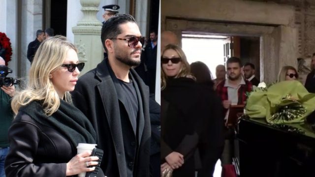Κηδεία Μαρινέλλας: Σάλος με την Καληφώνη – Μπήκε και στο παρεκκλήσι με τον καφέ, δίπλα στο φέρετρο!