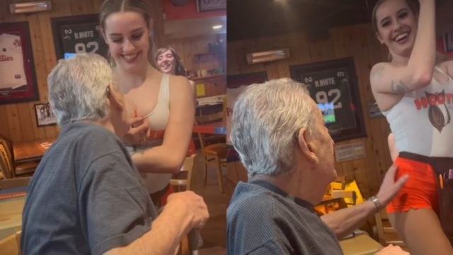 Hooters: Χαμός με 90χρονο που το λέει η περδικούλα του
