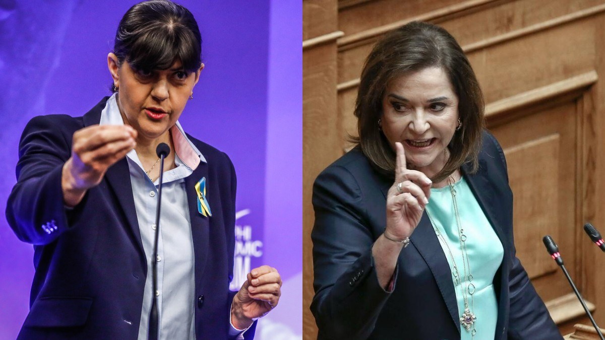 Η Ντόρα Μπακογιάννη τοποθετείται για τις δηλώσεις και την παρουσία της ΕυρωπαΪας Εισαγγελέως Λάουρα Κοβέσι.