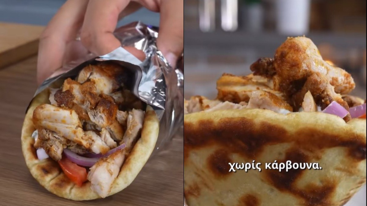 Σπιτικό κοντοσούβλι κοτόπουλο χωρίς κάρβουνα (Βίντεο)