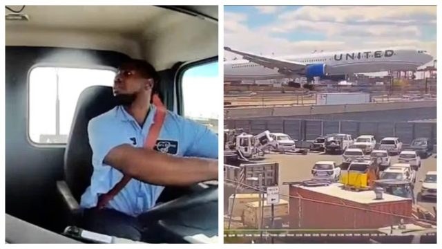 United Airlines: Καρέ-καρέ η στιγμή που το αεροπλάνο χτυπά φωτιστικό και φορτηγό στο Newark (Video)