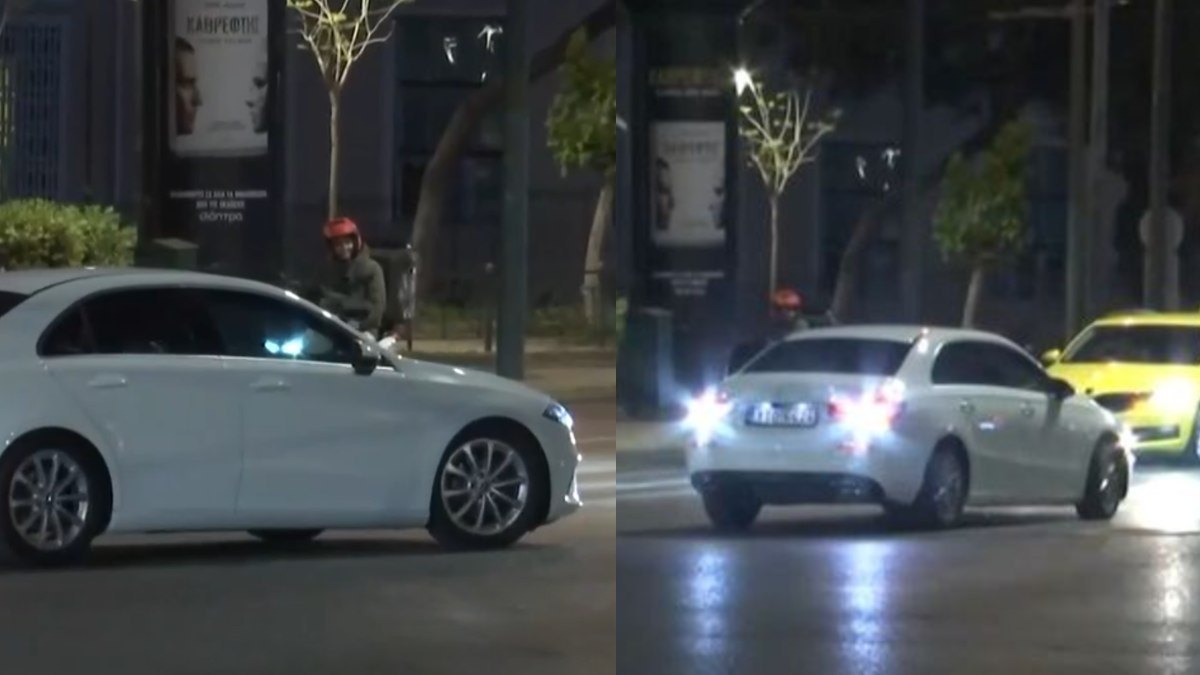 Ο φακός της ΕΡΤ κατέγραψε τη στιγμή που το όχημα κινείται αντικανονικά στη λεωφόρο Αλεξάνδρας, προκαλώντας ανησυχία