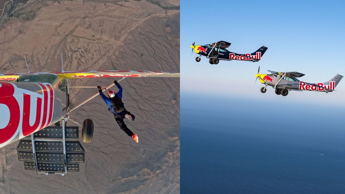 Οταν η Red Bull ξεπερνάει τον εαυτό της: Απίθανο βίντεο με δύο πιλότους που αλλάζουν αεροπλάνο στον αέρα