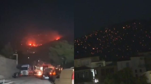 Εκτός ελέγχου και η φωτιά στη Λέσβο: Δύσκολες ώρες για το Πλωμάρι – Δύο μέτωπα «αγκαλιάζουν» τον οικισμό