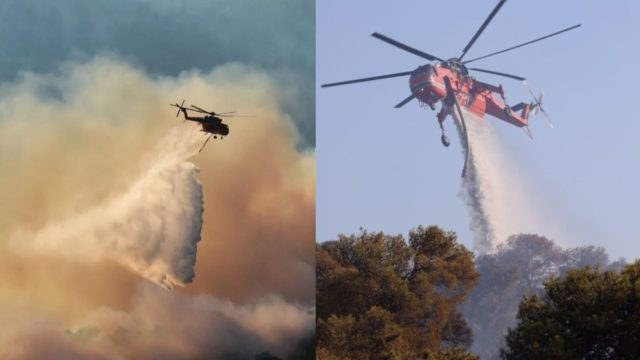 Συναγερμός: Συγκρούστηκαν δύο ελικόπτερα που επιχειρούσαν στην Ψάθα – Η ανακοίνωση της πυροσβεστικής