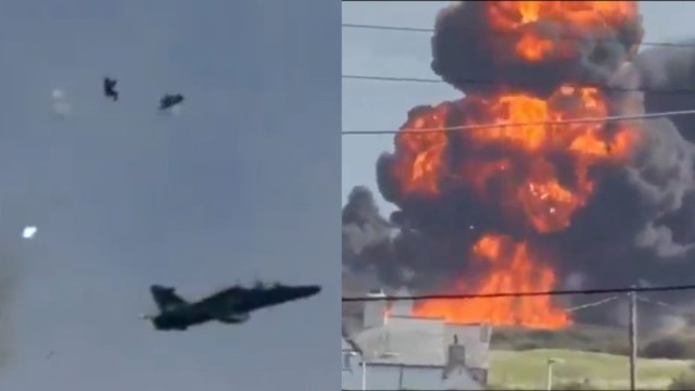 Βίντεο που κόβει την ανάσα: Η στιγμή της εκτίναξης 2 πιλότων της RAF από αεροσκάφος που συνετρίβη στη Βρετανία