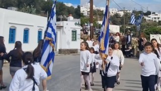 Σίφνος – 28η Οκτωβρίου: Οι μαθητές πήραν την κατάσταση στα χέρια τους και πραγματοποίησαν την παρέλαση – Δείτε βίντεο