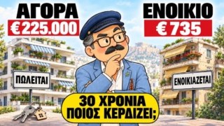 Ενοίκιο ή αγορά σπιτιού στην Ελλάδα: Ποιος κερδίζει μετά από 30 χρόνια