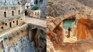 Το μυστηριακό τοπίο της Κρήτης: Μια μονή κρυμμένη μέσα στα βράχια