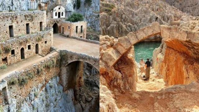 Το μυστηριακό τοπίο της Κρήτης: Μια μονή κρυμμένη μέσα στα βράχια