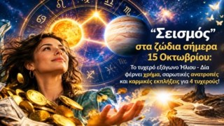 «Σεισμός» στα ζώδια σήμερα (15/10): Το τυχερό εξάγωνο Ήλιου – Δία φέρνει χρήμα, σαρωτικές ανατροπές και καρμικές εκπλήξεις για 4 τυχερούς!