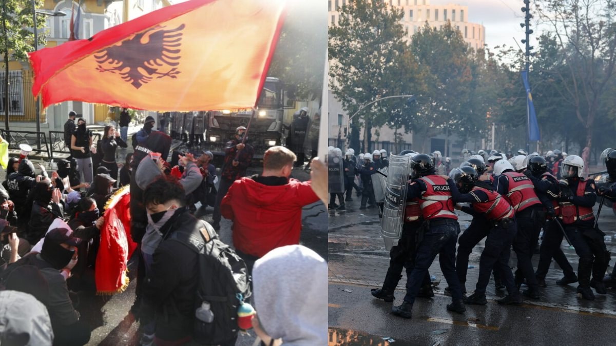 Συνεχίζονται οι διαδηλώσεις στην Αλβανία: Πετροπόλεμος, μολότοφ και δακρυγόνα στα Τίρανα – Βίντεο