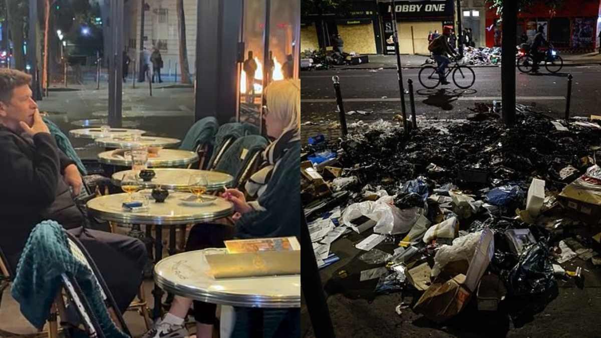 Σαν να μη συμβαίνει τίποτα: Γάλλοι απολαμβάνουν το ποτό τους ενώ το Παρίσι φλέγεται (VIDEO)