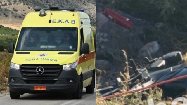 Σοβαρό τροχαίο στην Εύβοια: Μηχανή έπεσε σε χαράδρα 20 μέτρων