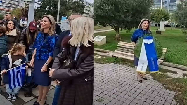Μόνη στην κατάθεση στεφανιού η Καρυστιανού: Τι δήλωσε και γιατί της είπαν το ένδοξο ΟΧΙ (ΒΙΝΤΕΟ)