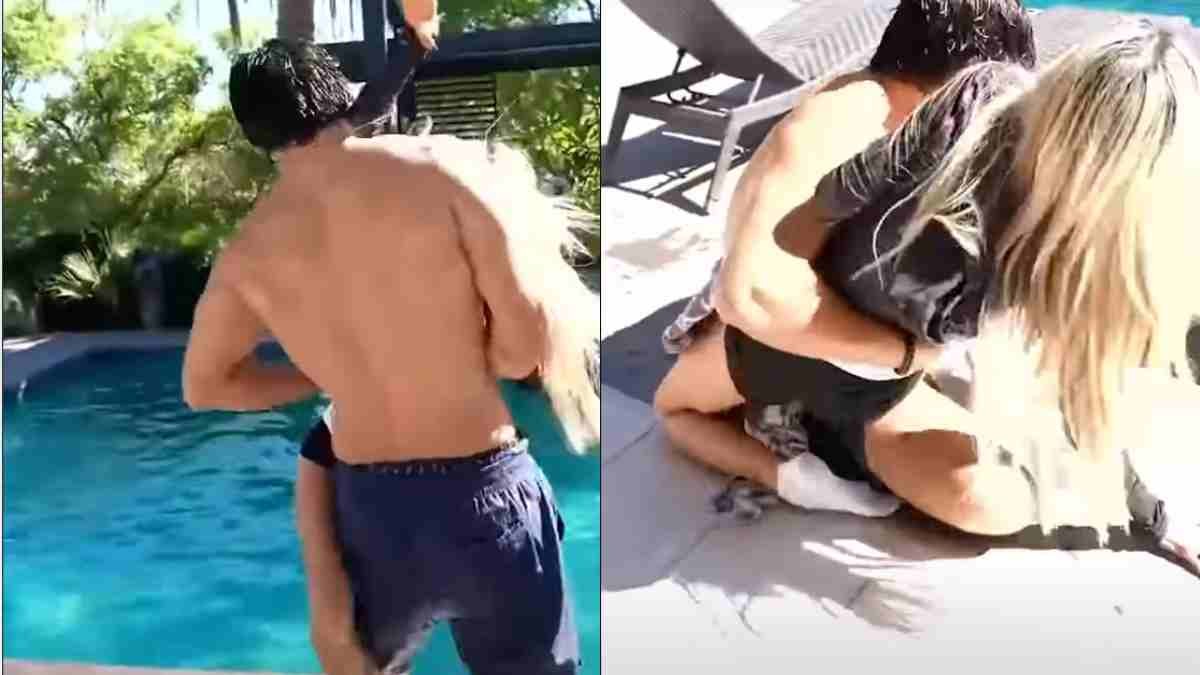 Viral βίντεο προκαλεί οργή: Influencer πετά κοπέλα σε πισίνα ενώ εκείνη φωνάζει «όχι»