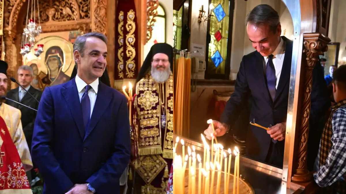 Ο Κυριάκος Μητσοτάκης στον Άγιο Δημήτριο – Οι ευχαριστίες του Πατριαρχείου για τη Μονή Σινά
