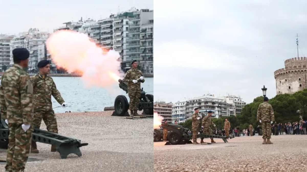 Θεσσαλονίκη: 21 κανονιοβολισμοί για τα 114 χρόνια από την απελευθέρωση της πόλης (ΦΩΤΟ – ΒΙΝΤΕΟ)