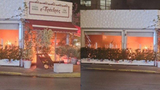 Στιγμές πανικού στο Χαϊδάρι: Τυλίχθηκε στις φλόγες διάσημο ψητοπώλειο – Δείτε βίντεο και φωτογραφίες